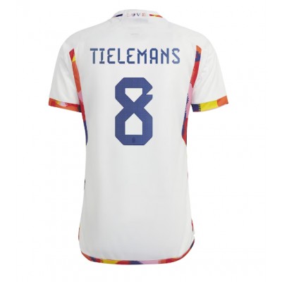 Belgien Youri Tielemans #8 Bortatröja VM 2022 Kortärmad